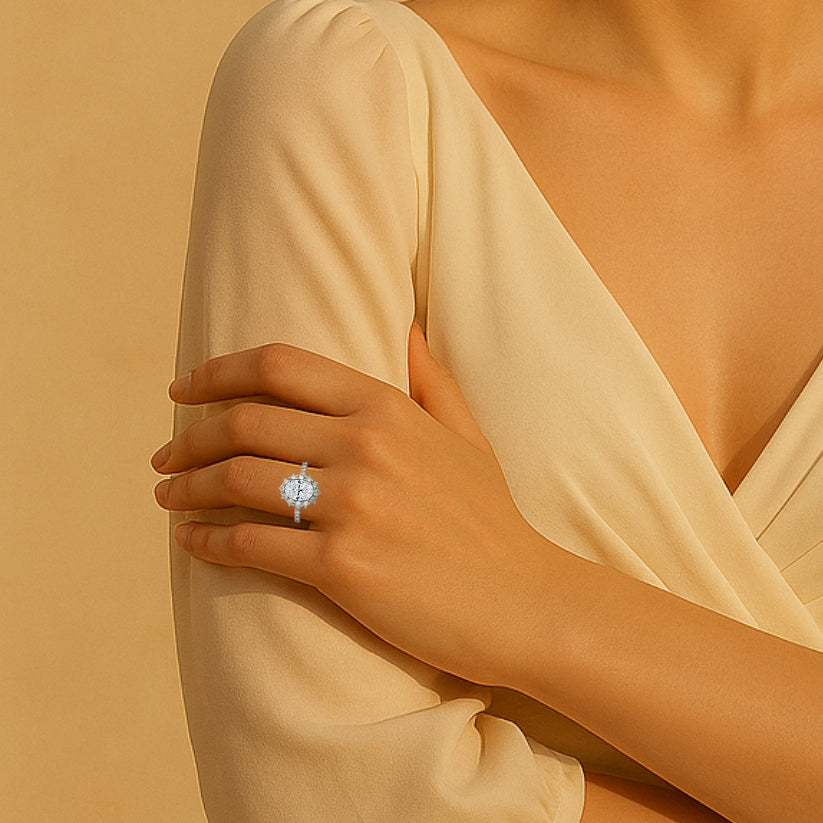 Anillo de compromiso Acompañado Kate de Diamantes creados