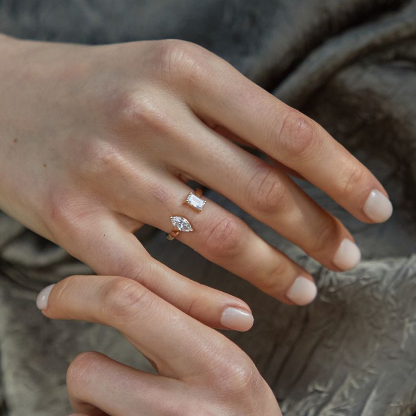 Lerala ring with lab diamonds