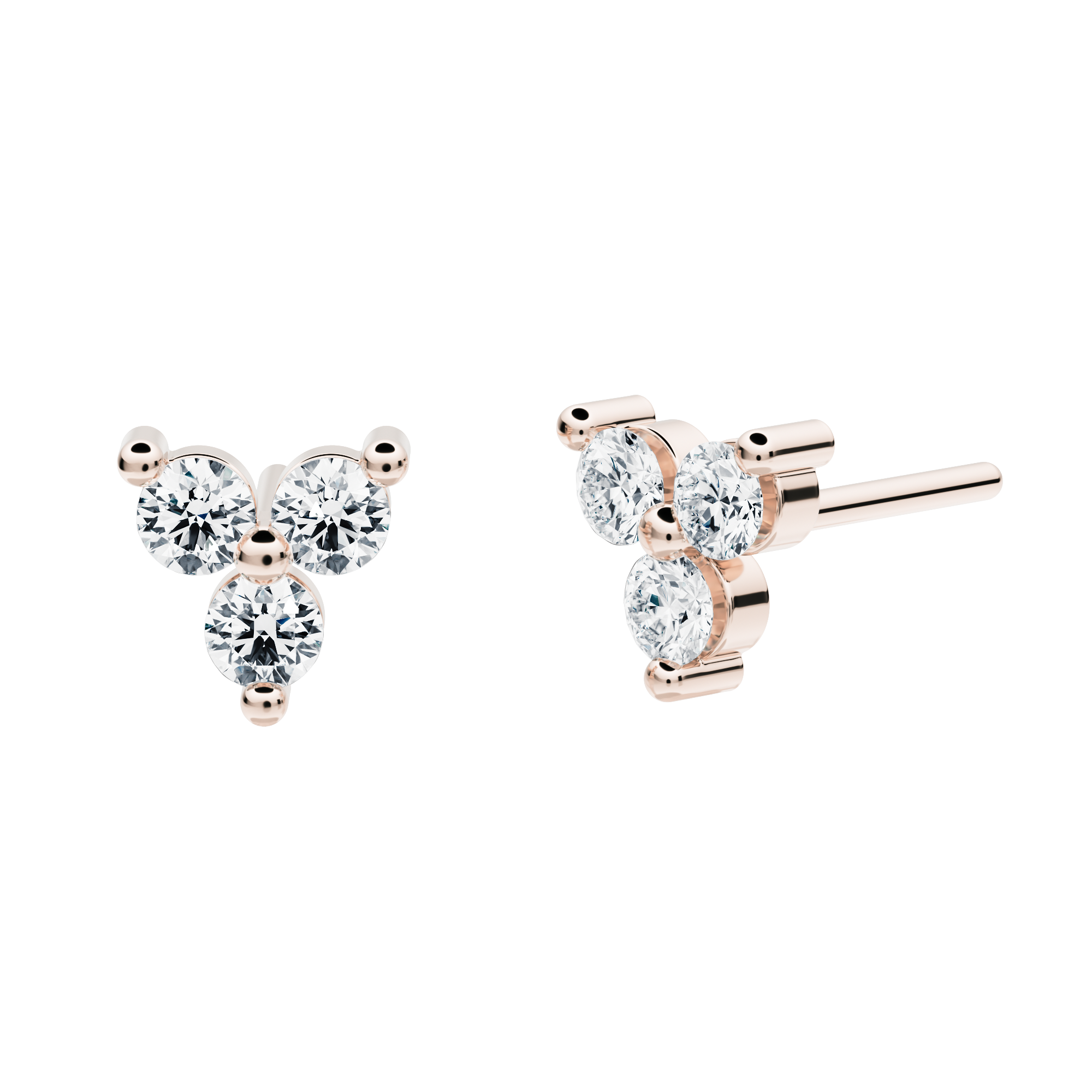 Lerala studs with lab diamonds