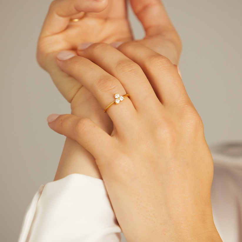 Lerala ring with lab diamonds