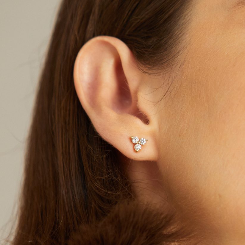 Lerala studs with lab diamonds