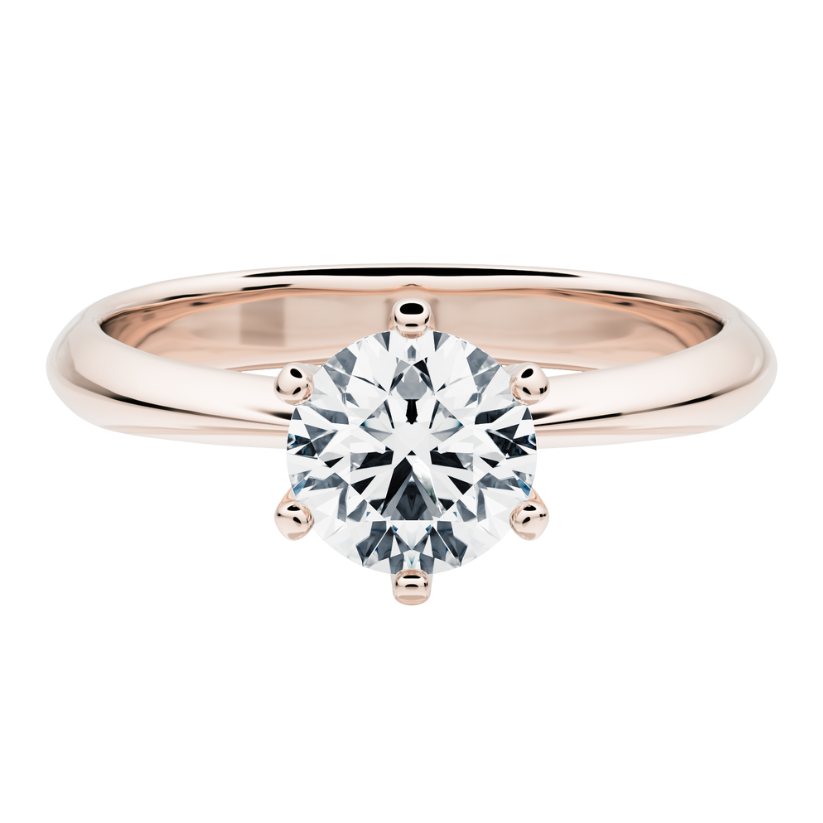 Lura Solitaire Engagement Ring with Created Diamond