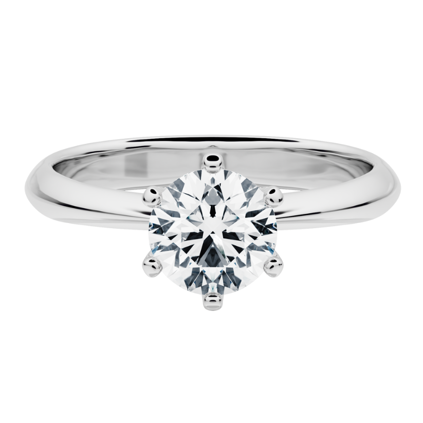 Lura Solitaire Engagement Ring with Created Diamond