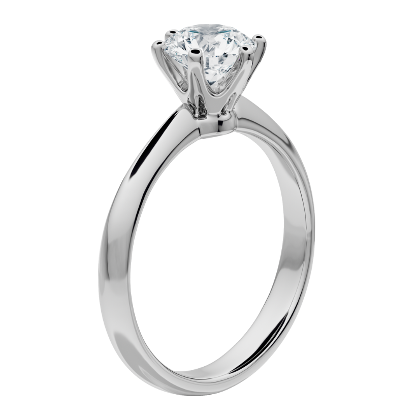 Lura Solitaire Engagement Ring with Created Diamond
