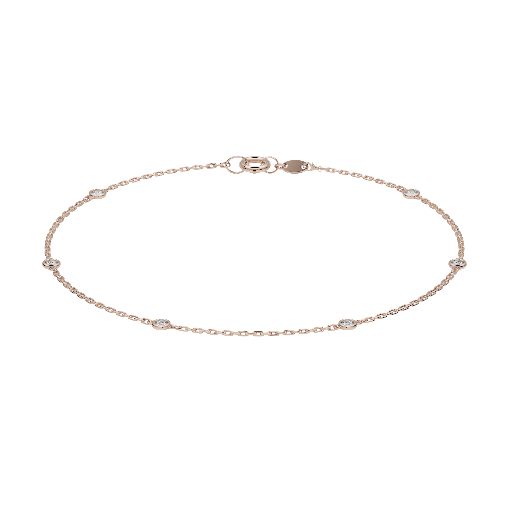 Lyra bracelet with created diamonds
