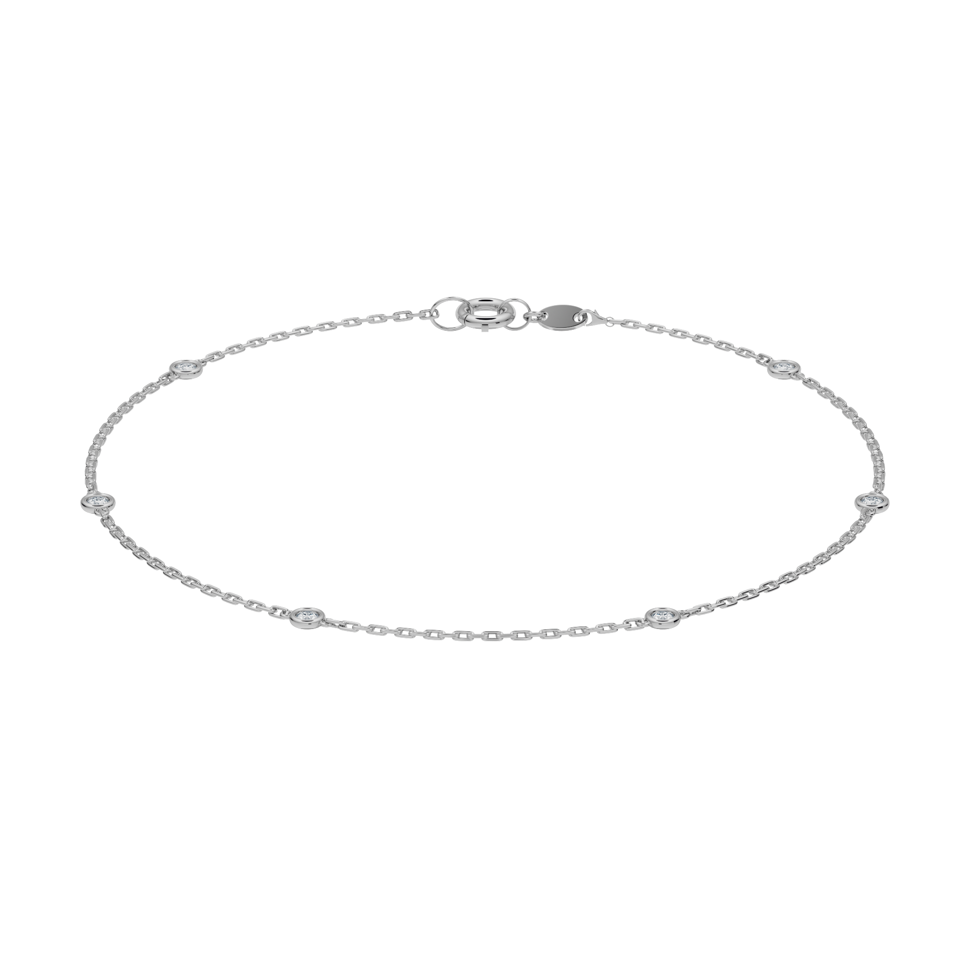 Lyra bracelet with created diamonds