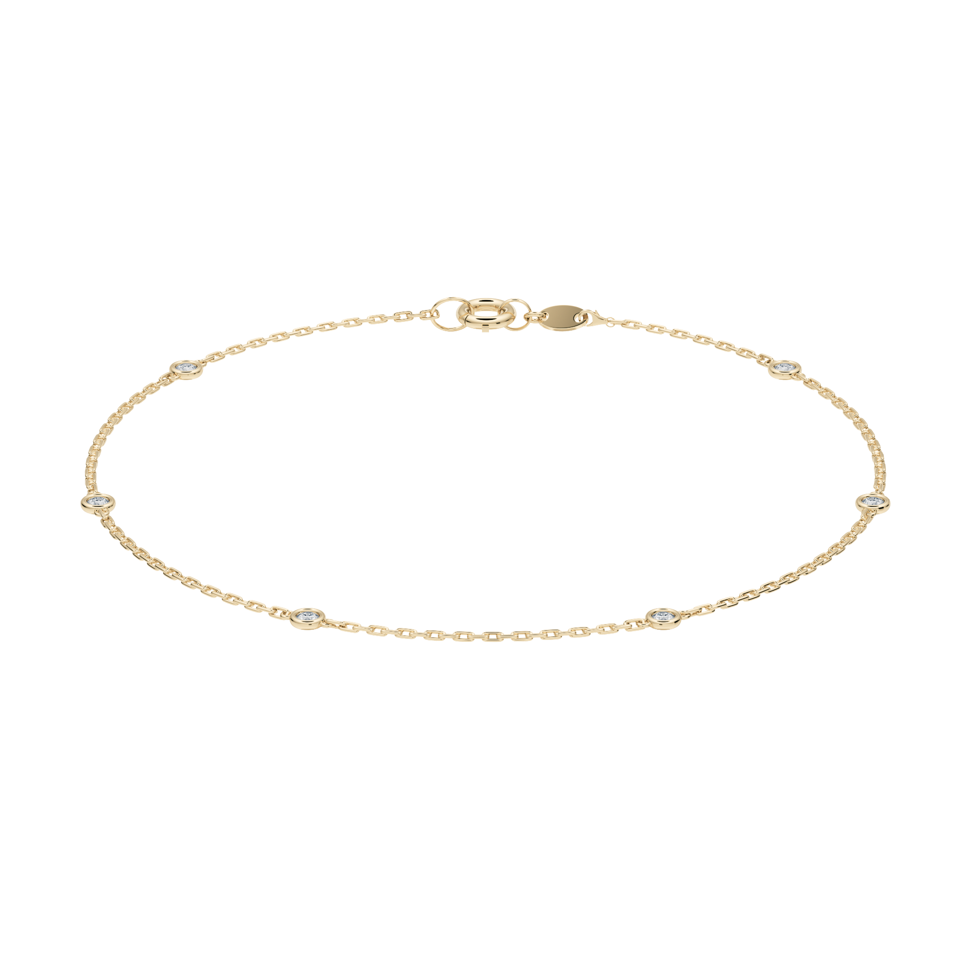Lyra bracelet with created diamonds