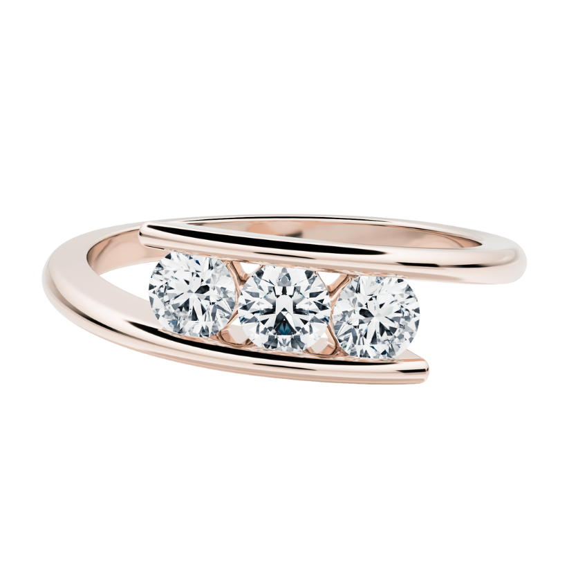 Moeraki Wedding Ring with Created Diamonds