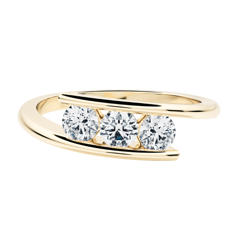 Moeraki Wedding Ring with Created Diamonds