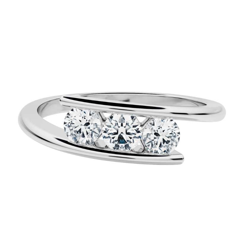 Moeraki Wedding Ring with Created Diamonds