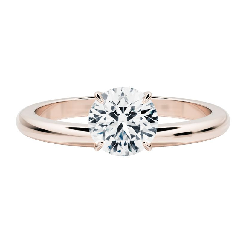 Polar Solitaire Engagement Ring with Created Diamond