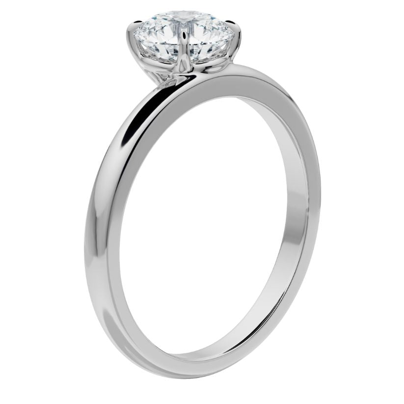 Polar Solitaire Engagement Ring with Created Diamond