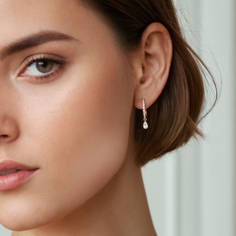 Naos Creoles with created diamonds