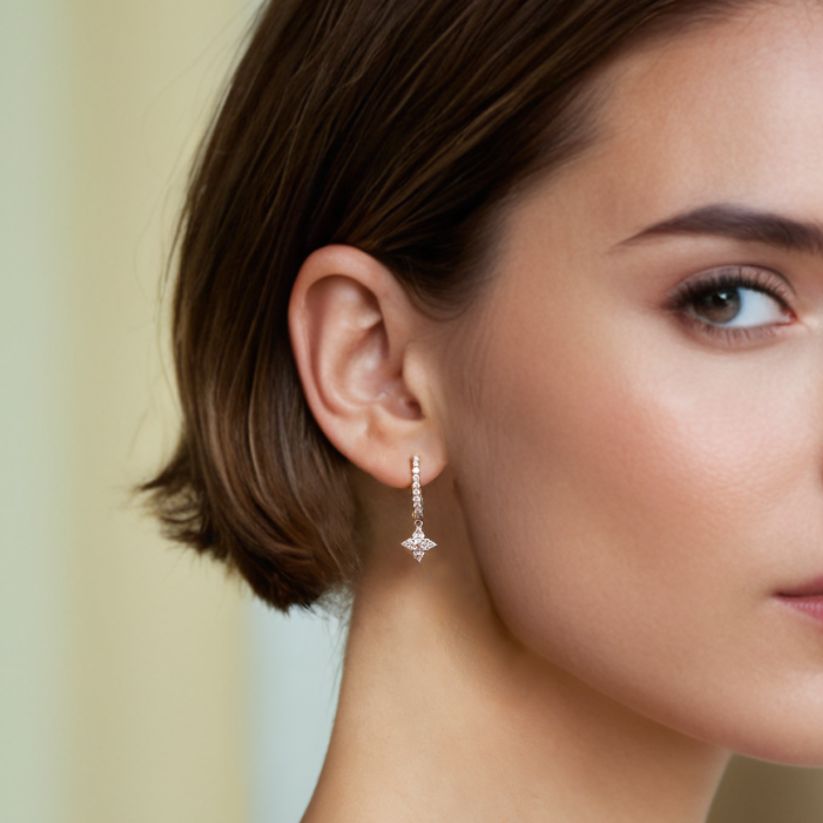 Naos Creoles with created diamonds
