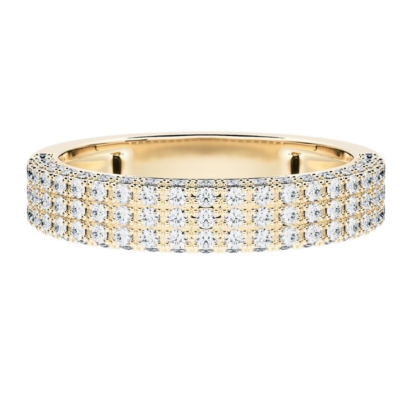 Moeraki Wedding Ring with Created Diamonds