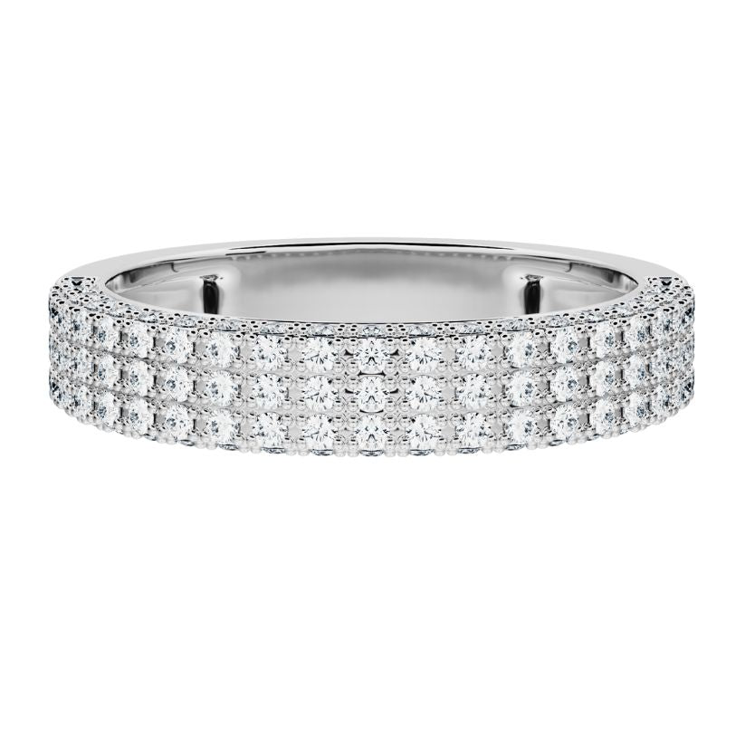 Moeraki Wedding Ring with Created Diamonds