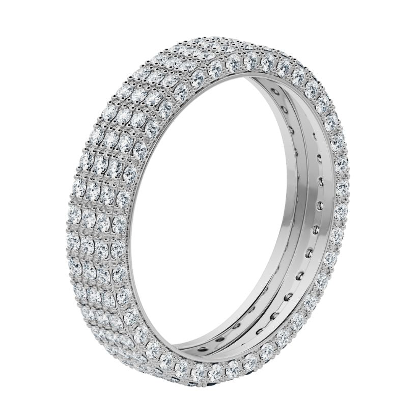Moeraki Wedding Ring with Created Diamonds