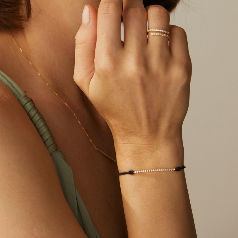 Adachi Bracelet with Created Diamonds