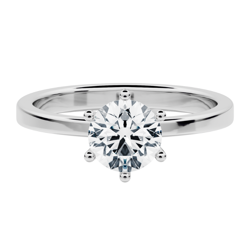 Rocío Solitaire Engagement Ring with Created Diamond
