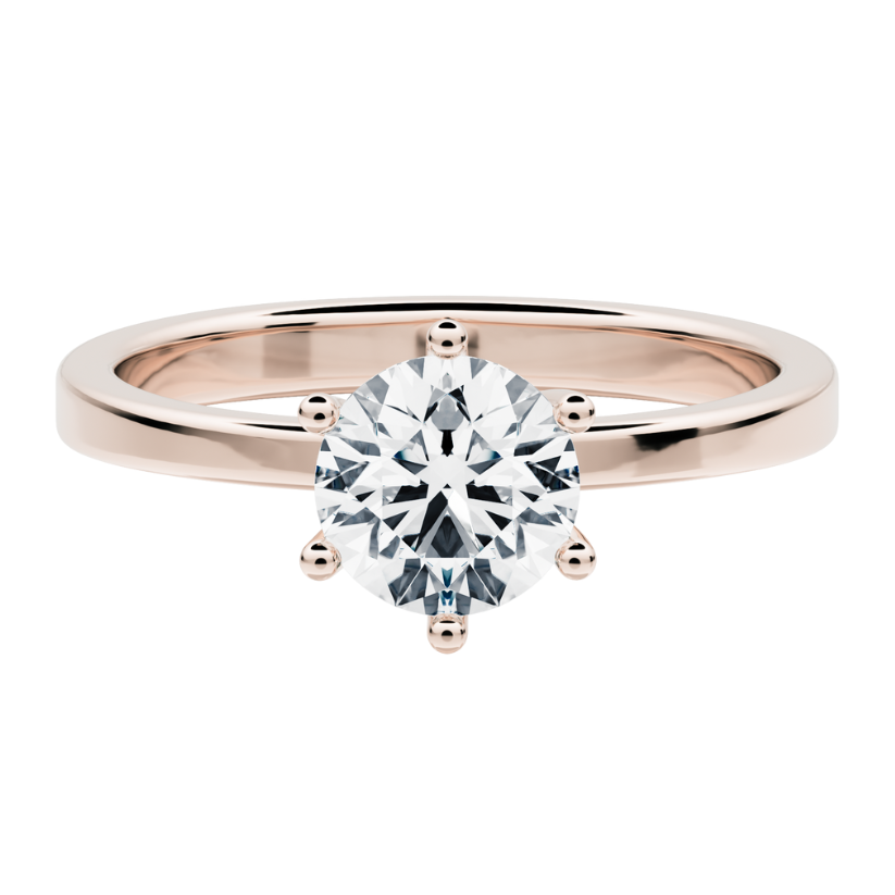 Rocío Solitaire Engagement Ring with Created Diamond