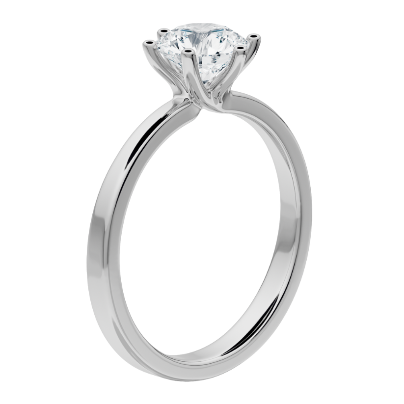 Rocío Solitaire Engagement Ring with Created Diamond