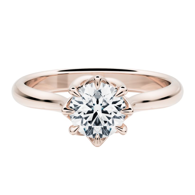 Anillo de compromiso Rose con Diamante creado
