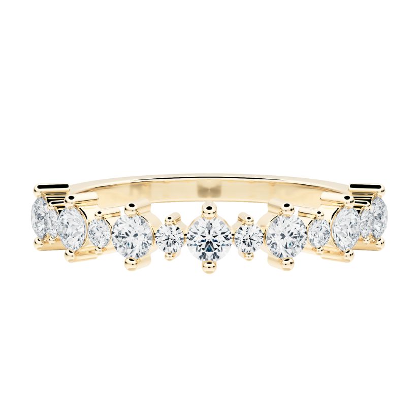 Moeraki Wedding Ring with Created Diamonds
