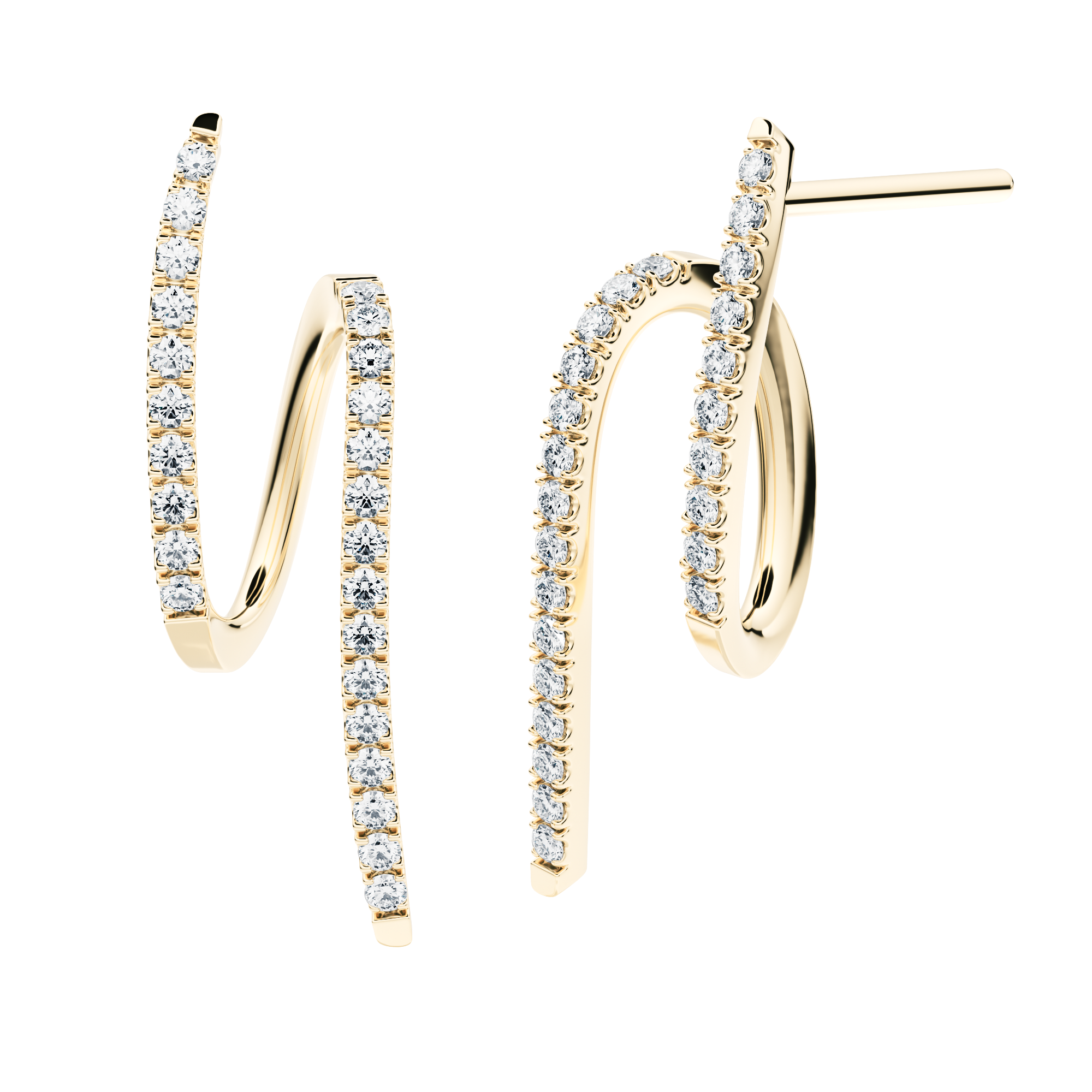 Sirocco earrings with created diamonds