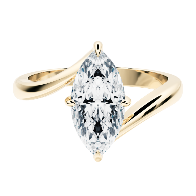 Anillo Spica con Diamante creado Marquise