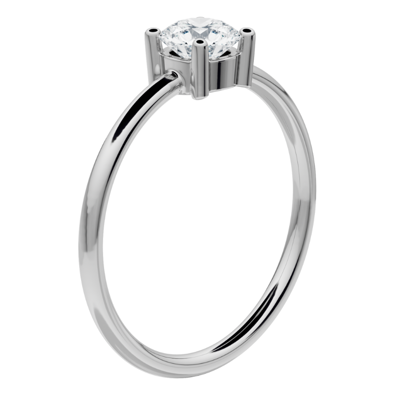 Sumin Solitaire Ring with Created Diamond