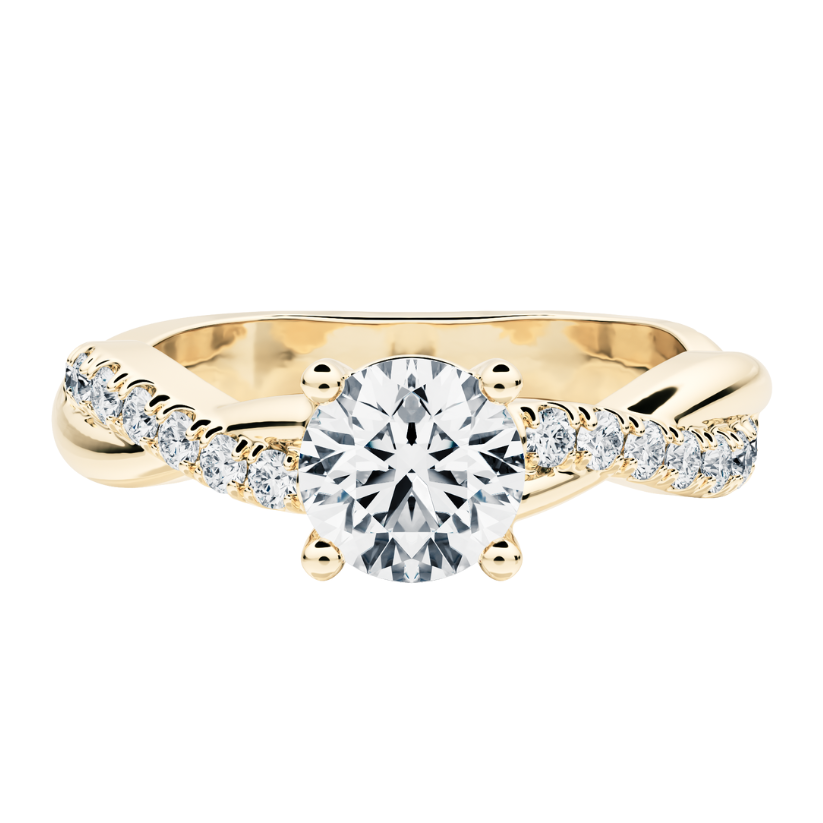 Anillo de Compromiso Tapir Vintage con Diamantes creados