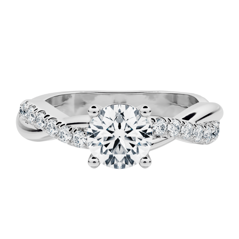 Anillo de Compromiso Tapir Vintage con Diamantes creados