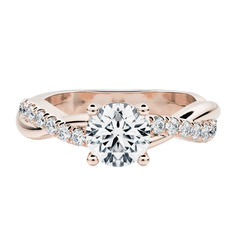 Anillo de Compromiso Tapir Vintage con Diamantes creados