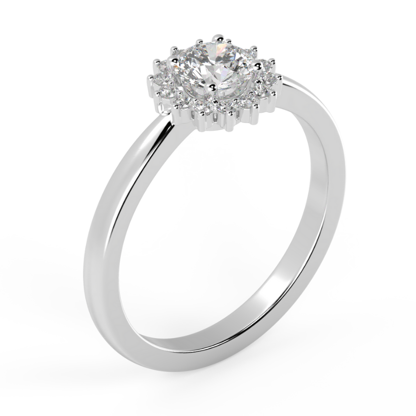 Ussé Engagement Ring with Created Diamonds