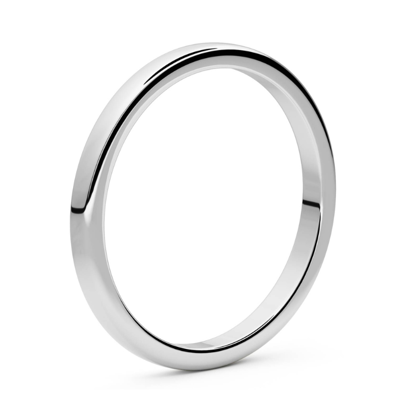 Smooth Vaal 2mm 18 karat gold wedding ring
