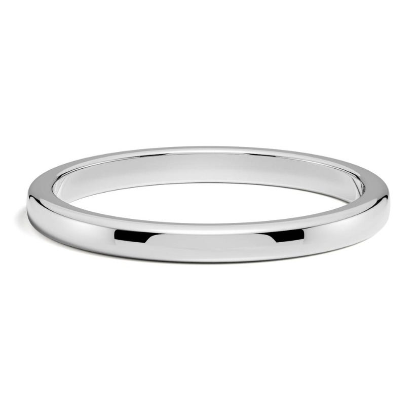 Smooth Vaal 2mm 18 karat gold wedding ring