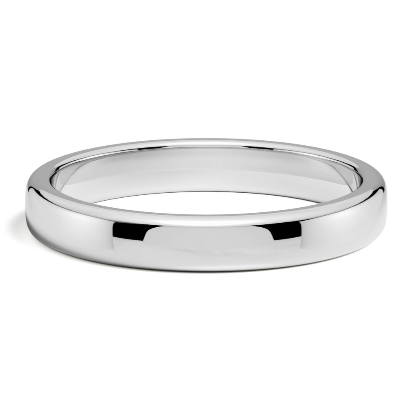 Smooth Vaal 3mm 18 karat gold wedding ring
