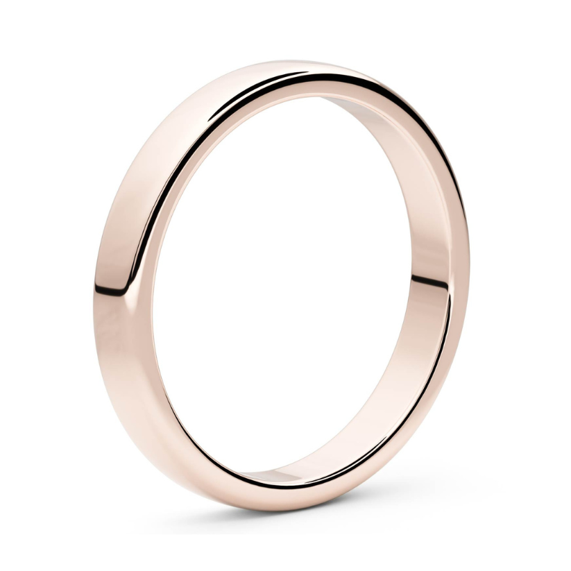 Smooth Vaal 3mm 18 karat gold wedding ring