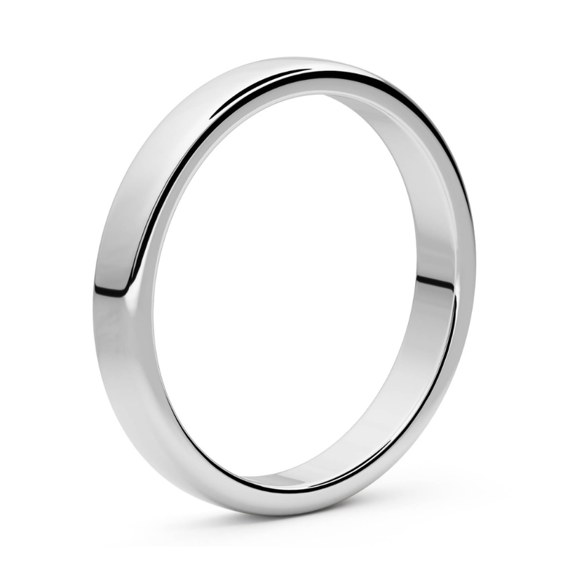 Smooth Vaal 3mm 18 karat gold wedding ring