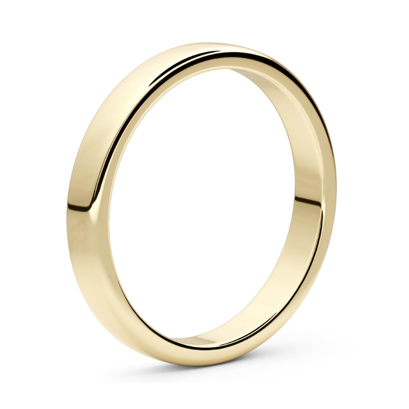 Smooth Vaal 3mm 18 karat gold wedding ring