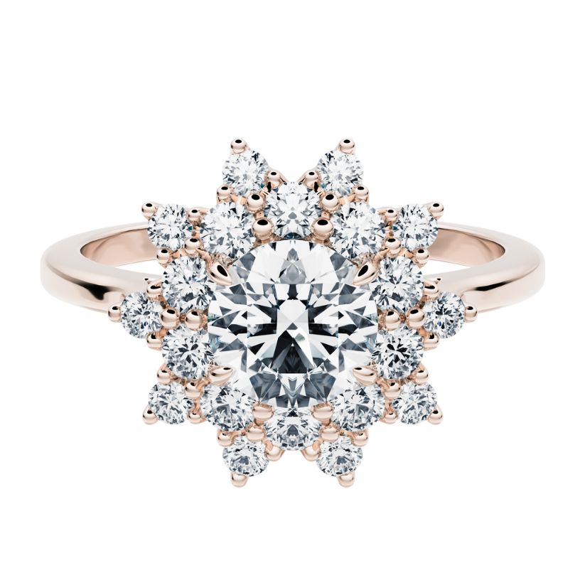 Diana Engagement Ring with Radiant Lab Center Diamond