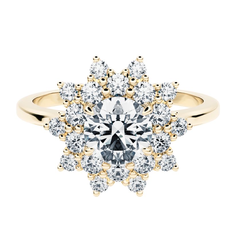 Diana Engagement Ring with Radiant Lab Center Diamond
