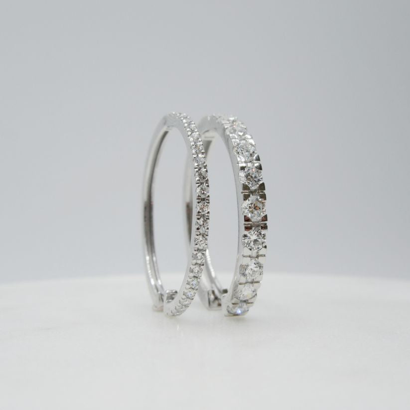 Grandes boucles d'oreilles Amaris avec diamants synthétiques