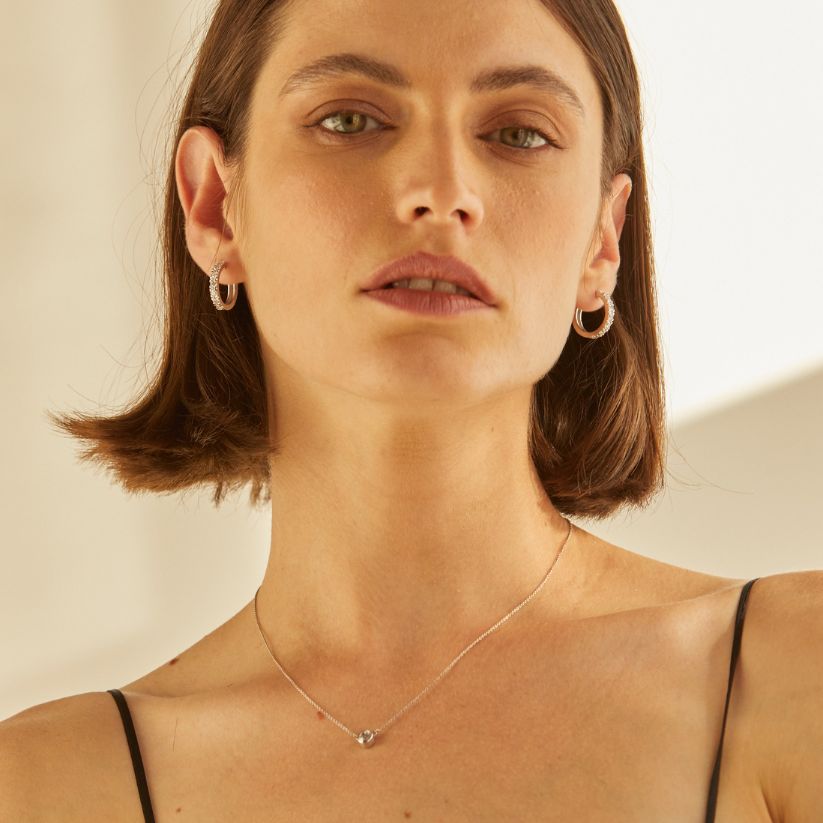 Boucles d'oreilles Amaris avec diamants de laboratoire taille Medium