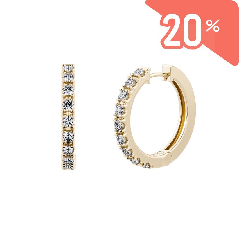 Pendientes Amaris Medianos con diamantes creados