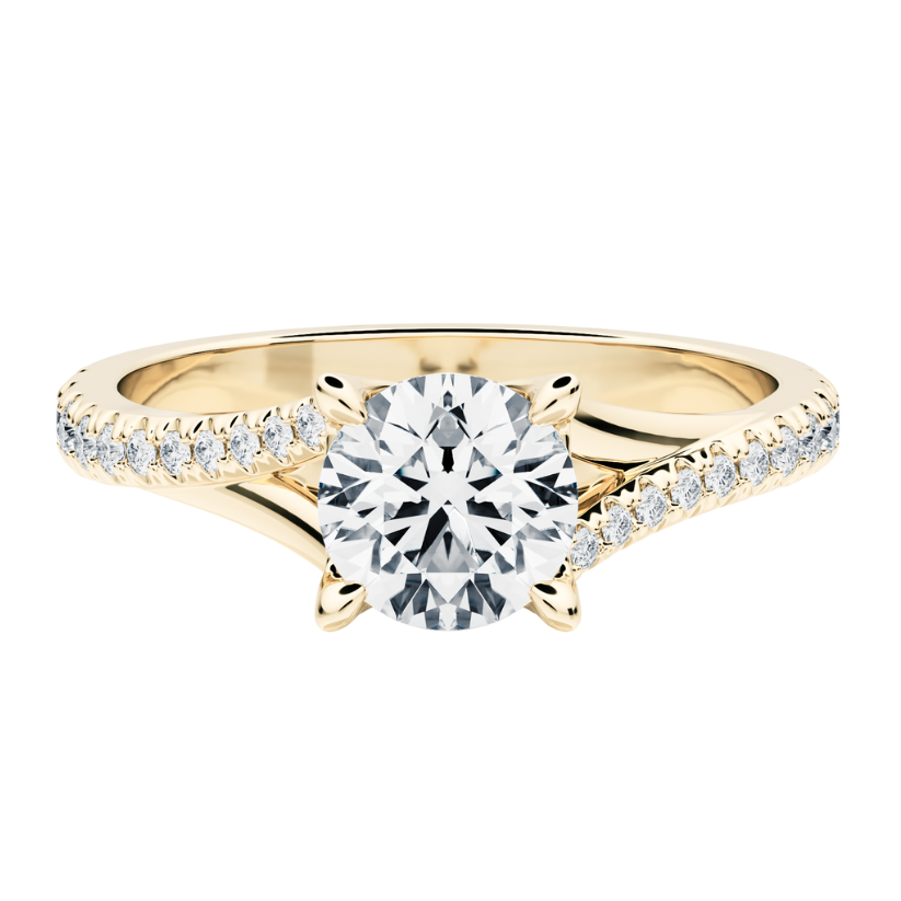 Amoris Engagement Ring with Created Diamonds