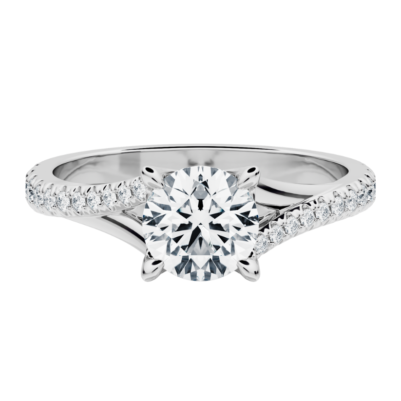 Amoris Engagement Ring with Created Diamonds