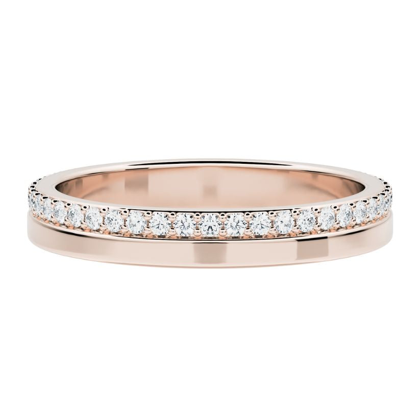 Moeraki Wedding Ring with Created Diamonds