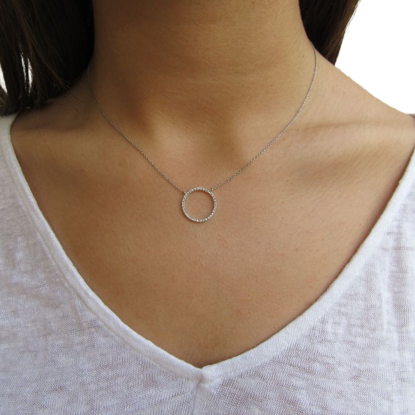 Pendentif Ekati avec Diamants Créés et sa chaîne