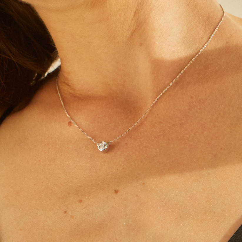 Koh pendant with lab diamond